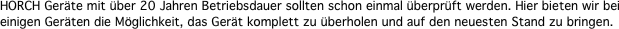 HORCH Ger�te mit �ber 20